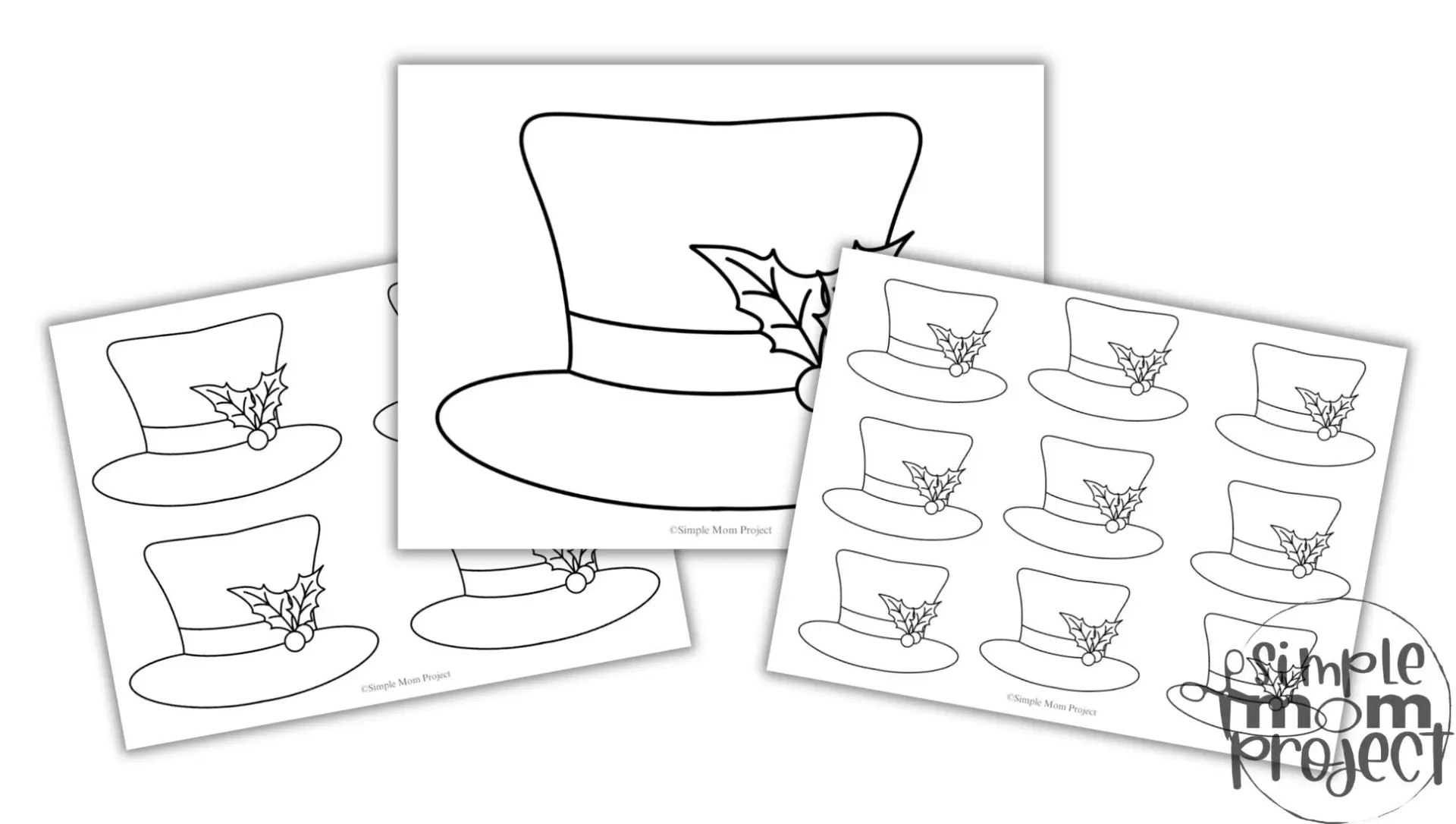 free snowman hat template bundle — easy winter craft for kids